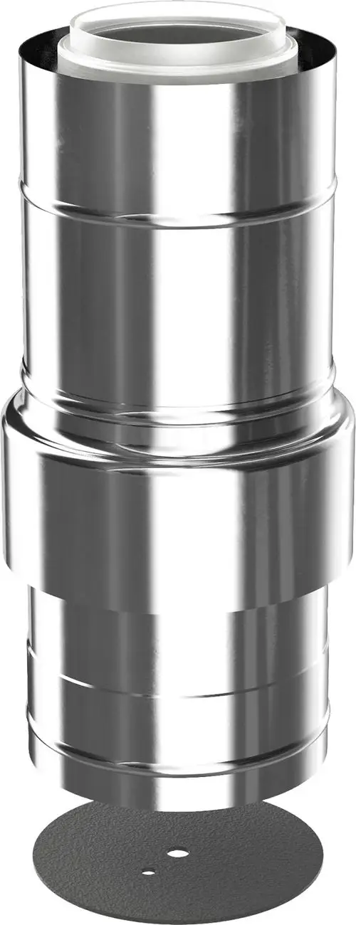 Edelstahl-Zuluftstutzen mit konischer Form, geeignet für Abgaszubehör. Produkt von Bosch, liefert zuverlässige Leistung für Luftzufuhranwendungen.